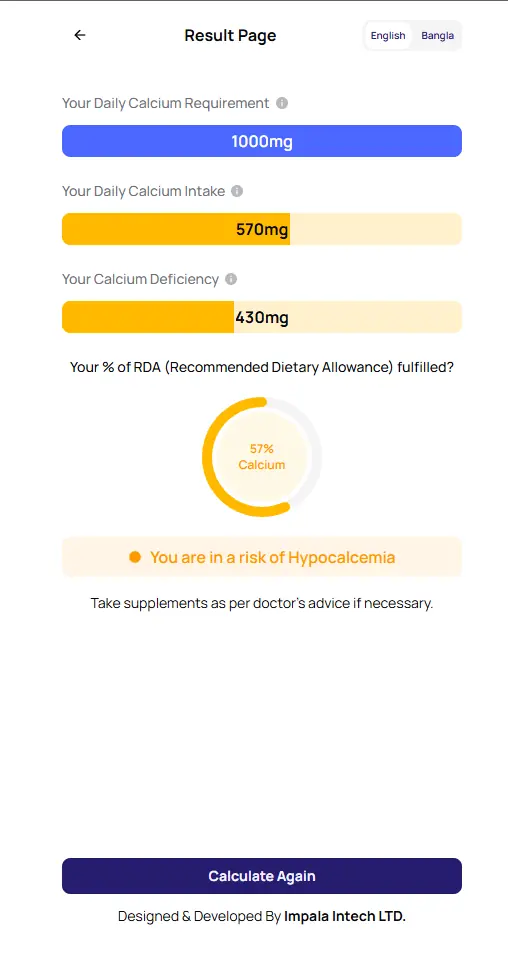 Calcium Calculator App Development For Radiant Digital Health