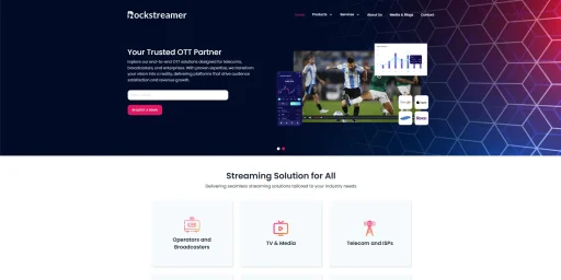 Website Development For RockStreamer OTT Platform