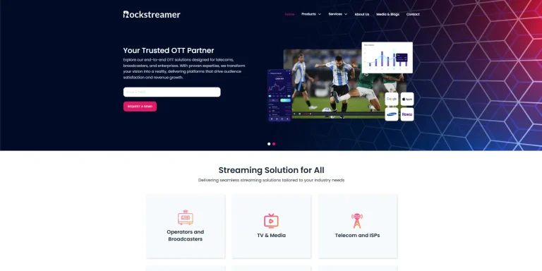 Website Development For RockStreamer OTT Platform